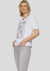 Rabe Rhinestone Text T-Shirt, White