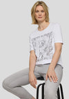 Rabe Rhinestone Text T-Shirt, White