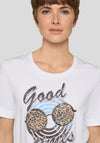 Rabe Good Times Rhinestone Graphic T-Shirt, White
