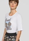 Rabe Good Times Rhinestone Graphic T-Shirt, White