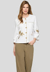 Rabe Palm Tree Motif Cotton Jacket, White