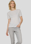 Rabe Lurex Knit Short Sleeve Top, Silver