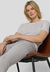 Rabe Lurex Knit Short Sleeve Top, Silver