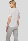 Rabe Lurex Knit Short Sleeve Top, Silver