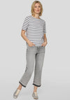 Rabe Striped Cotton T-Shirt, Grey