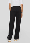 Rabe Tape Striped Drawstring Straight Leg Trousers, Black