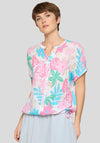 Rabe Tropical Floral Short Sleeve Blouse, Multi