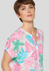 Rabe Tropical Floral Short Sleeve Blouse, Multi