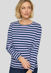 Rabe Cotton Striped Long Sleeve Top, Purple and Navy