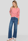 Rabe Striped Long Sleeve Top, Red & White