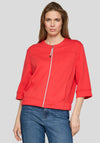Rabe Jersey Cropped Sleeve Jacket, Red