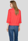 Rabe Jersey Cropped Sleeve Jacket, Red