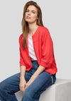 Rabe Jersey Cropped Sleeve Jacket, Red