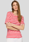Rabe Striped Cotton T-Shirt, Red