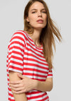Rabe Striped Cotton T-Shirt, Red