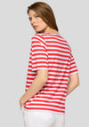 Rabe Striped Cotton T-Shirt, Red