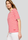 Rabe Striped Cotton T-Shirt, Red