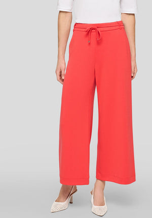 Rabe Wide Leg Culotte Trousers, Red