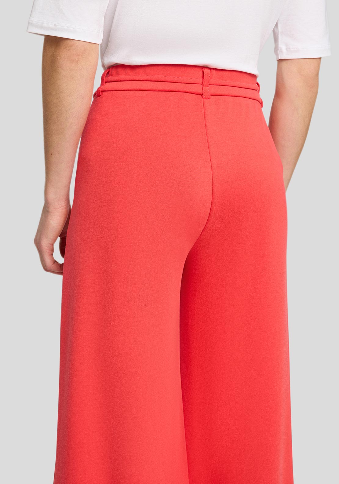 Rabe Wide Leg Culotte Trousers, Red