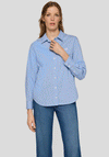 Rabe Striped Graphic Back Shirt, Blue