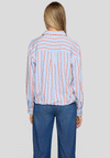 Rabe Striped Bungee Cord Trim Shirt, Blue