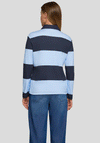 Rabe Colour Block Stripe Collar Top, Blue & Navy