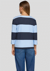 Rabe Rhinestone Colour Block Stripe Top, Blue & Navy