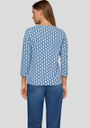 Rabe Geo Print Cropped Sleeve Top, Blue