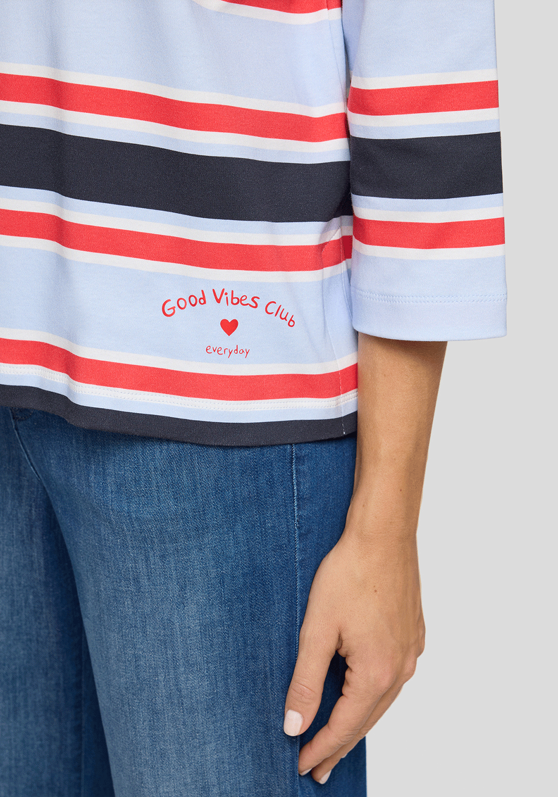 Rabe Striped Good Vibes Club Top, Blue
