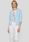 Rabe Knit Cropped Sleeve Cardigan, Blue