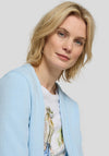 Rabe Knit Cropped Sleeve Cardigan, Blue