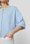 Rabe Waffle Knit Full Zip Jacket, Blue