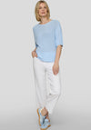 Rabe Knit Short Sleeve Jumper, Light Blue