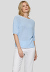 Rabe Knit Short Sleeve Jumper, Light Blue