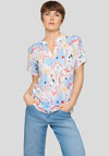Rabe Graphic Print Short Sleeve Blouse, Multi-Coloured