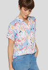 Rabe Graphic Print Short Sleeve Blouse, Multi-Coloured