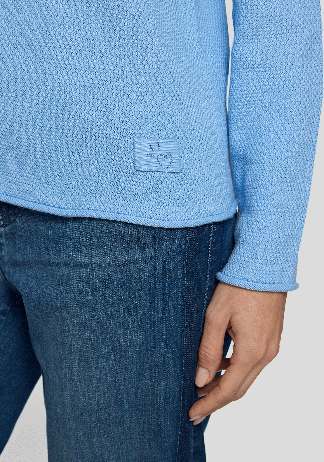 Rabe Knit Round Neck Jumper, Blue