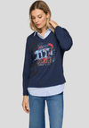 Rabe Shirt Trim Sweatshirt, Navy