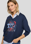 Rabe Shirt Trim Sweatshirt, Navy