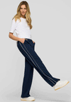 Rabe Striped Side Straight Leg Joggers, Navy