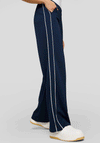 Rabe Striped Side Straight Leg Joggers, Navy