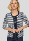 Rabe Stretch Knit Striped Jacket, Navy