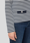 Rabe Stretch Knit Striped Jacket, Navy
