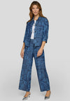 Rabe Graphic Print Denim Look Shirt, Blue