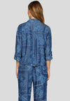 Rabe Graphic Print Denim Look Shirt, Blue