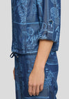 Rabe Graphic Print Denim Look Shirt, Blue