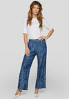 Rabe Graphic Print Denim Look Elasticated Trousers, Blue