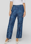 Rabe Graphic Print Denim Look Elasticated Trousers, Blue
