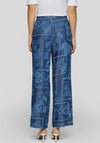 Rabe Graphic Print Denim Look Elasticated Trousers, Blue
