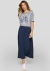 Rabe Stripe Graphic Print T-Shirt, Navy